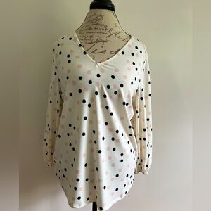 Adrianna Papell Polka Dot Top